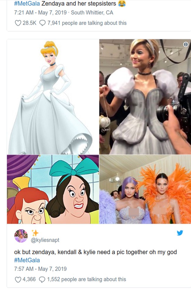 Zendaya dan duo Jenner harusnya berfoto bersama. Foto: Twitter
