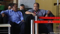 Anggota DPR Melchias Marcus Mekeng mendatangi gedung KPK, Jakarta, Rabu (8/5/2019).