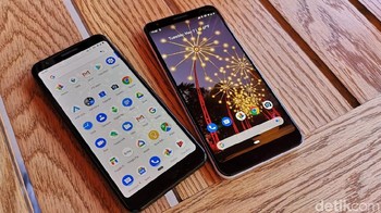 Oh iya, Pixel terbaru ini layarnya dirancang tanpa notch. Foto: Agus Tri Haryanto/inet