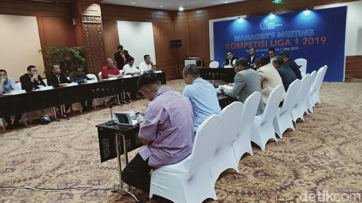PT LIga Indonesia Baru menggelar manager meeting di Jakarta, Selasa (7/5/2019)(Amalia Dwi Septi/detikSport)