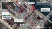 ChinaPower memperkirakan kapal induk ketiga China itu akan selesai dirakit tahun 2022 mendatang. Foto: CSIS/ChinaPower/Maxar Technologies 2019/Handout via REUTERS