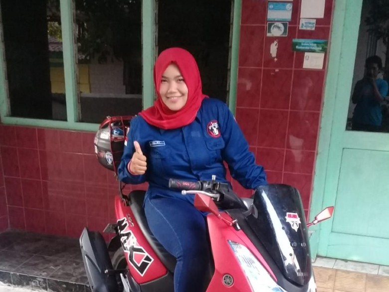 Tuntasari Ilmia Humanis salah satu konsumen Lexi/Foto: Dok Yamaha Tuntasari Ilmia Humanis salah satu konsumen Lexi/Foto: Dok Yamaha