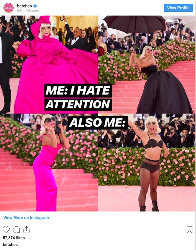 Ketika kamu bilang tidak suka jadi pusat perhatian tapi senang disorot. Foto: Twitter