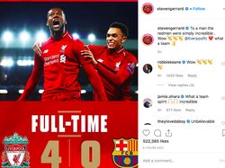 Perayaan Meriah Para Bintang Liverpool di Instagram
