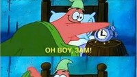 Menjawab pertanyaan Squidward siapa yang cari makanan jam tiga pagi. (Foto: Internet)