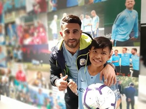 Petualangan Hebat Rizky, Bocah Korban Tsunami Palu Nonton Man City dan Bertemu Mahrez