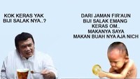 Padahal kan biji salak yang dimaksud mengacu pada ukuran cenil atau candil yang bulat dan sebesar biji salak. Kasihan dong Pak Hajinya. Hihi Foto: Instagram thepooh. 