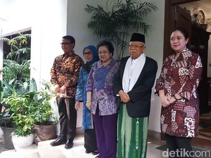 Maruf Amin Datangi Megawati ke Teuku Umar Menteng