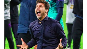 Netizen pun banyak memajang euforia pelatih Spurs, Mauricio Pochettino. Foto: istimewa