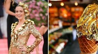 Menurut kamu, Emily Blunt sudah sama seperti es krim berlapis gold leaf belum? Sama-sama berkilau kan? Foto: Twitter @semangkasegar