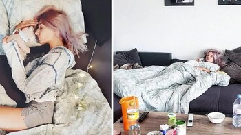 Tidur ala Instagram dan kenyataan. Foto: instagram.com/the_truth_is_not_pretty/