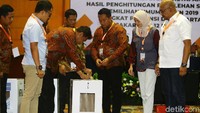 Rapat tersebut dihadiri anggota KPU DKI, Bawaslu DKI, dan perwakilan dari partai politik peserta pemilu serta para calon anggota legislatif untuk DPD.