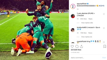 Beberapa foto kemennagan diposting di Instagram Spurs. Foto: istimewa
