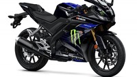 Dijuluki YZF-R125 Monster Energy Yamaha MotoGP Edition, edisi khusus R125 ini mulai unjuk gigi di diler Yamaha Eropa bulan ini. Foto: Yamaha Eropa