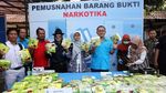 Potret BNN Musnahkan 169 Kg Sabu