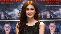Zoe Jackson saat ditemui di acara film #MalamJumatTheMovie di kawasan Senayan, Jakarta Pusat pada Kamis (9/5). Pool/Noel/detikFoto.