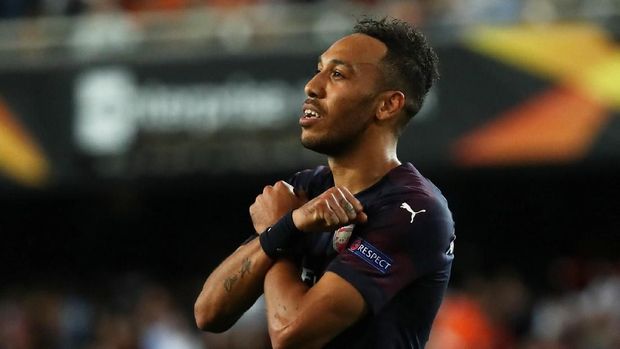 Aubameyang terakhir mencetak hattrick ke gawang Valencia.