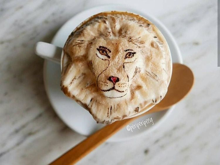 Barista Ini Hadirkan Hewan Buas Dalam Bentuk Latte Art Keren