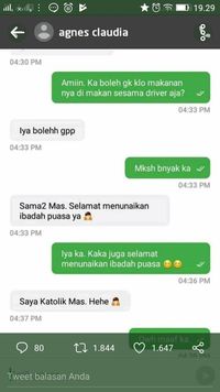 Mulia! Wanita Katolik Ini Belikan Pizza untuk Ojol Buka Puasa