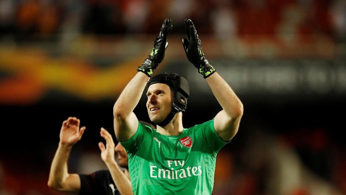 Petr Cech sukses membawa Arsenal bertemu Chelsea di final Liga Europa (Action Images via Reuters / Andrew Boyers)