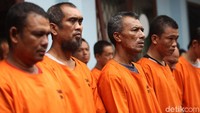 Para tersangka yang dibekuk berasal dari enam kasus berbeda. 