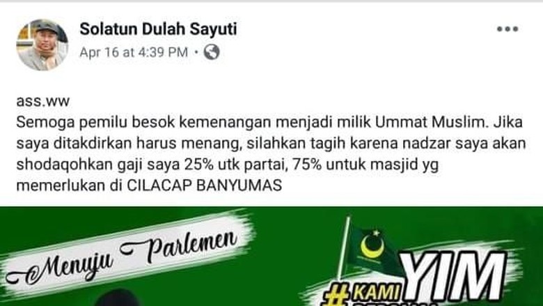 Dosen Pengunggah People Power dan Bunuh Polisi Caleg PBB di Jateng? Dosen Pengunggah People Power dan Bunuh Polisi Caleg PBB di Jateng?