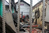 Kondisi akibat kebakaran di rutan Kelas II B Siak Sri Indrapura, Riau