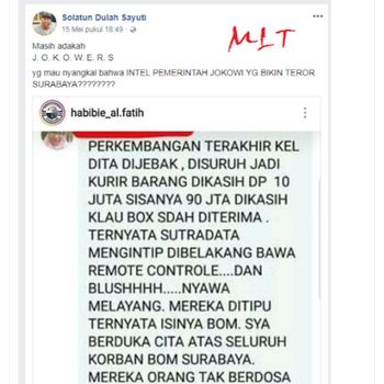 Tak Cuma Unggah 'Bunuh Polisi', Dosen Solatun Sebar Hoaks Bom Surabaya