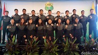 Persatuan Bulutangkis Seluruh Indonesia (PBSI) melepas skuat tim nasional ke Piala Sudirman 2019, Jakarta, Sabtu (11/5/2019).