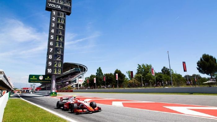 Sean Gelael finis kesembilan feature race F2 Barcelona (dok.Sean Gelael) Sean Gelael finis kesembilan feature race F2 Barcelona (dok.Sean Gelael)