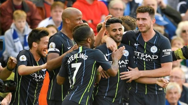 Manchester City sempat kesulitan di markas Brighton.