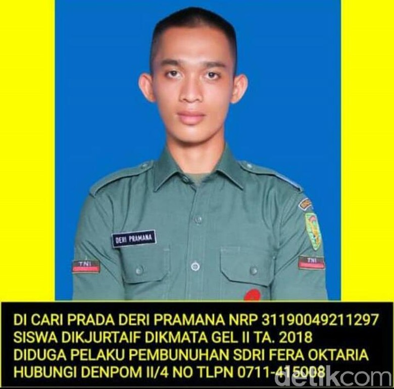 Belum Ada Titik Terang, ke Mana Prada Deri Kabur Usai Mutilasi Fera? Belum Ada Titik Terang, ke Mana Prada Deri Kabur Usai Mutilasi Fera?