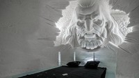 Total ada 16 kamar es yang bisa diinapi traveler di hotel ini. Setiap kamar bertema karakter yang ada di serial Game of Thrones. (Lapland Hotel Snowvillage)