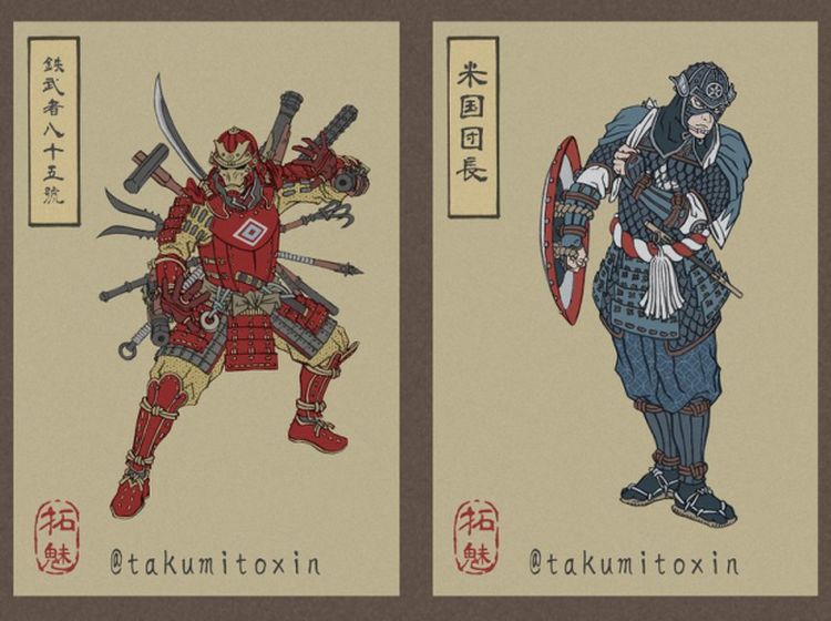 Saat Para Avengers Dibuat Dalam Teknik Jepang Ukiyo-e