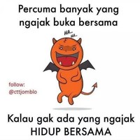 Puasa Ramadhan tentu akan banyak teman yang ajak buka bersama, tapi bagi jomblo itu percuma jika tak ada yang ajak hidup bersama Foto: Istimewa