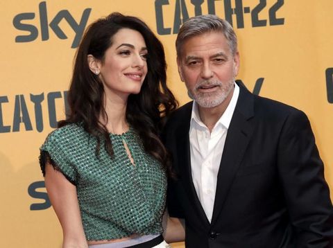 ROME, ITALY - MAY 13: Amal Alamuddin and George Clooney attend 'Catch-22' Photocall, a Sky production, at The Space Moderno Cinema on May 13, 2019 in Rome, Italy. (Photo by Elisabetta Villa/Getty Images)