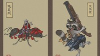 Ant Man dan Rocket Raccoon juga tampil beda dengan gaya tersebut. Dok. Twitter/takumitoxin