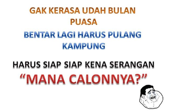 Ketika pulang kampung saat Lebaran, sudah siapkah jomblo menghadapi pertanyaan semacam ini? Foto: Istimewa
