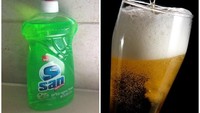 Agar bulir soda terlihat banyak, ternyata beberapa iklan minuman menggunakan busa dari sabun cuci piring agar awet lho. Foto: Istimewa