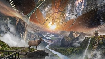 Ini adalah imajinasi Blue Origin, perusahaan luar angkasa milk Jeff Bezos, yang berambisi suatu saat nanti akan membuat pemukiman manusia di luar angkasa. Menurut Bezos, pindah ke luar angkasa adalah solusi mudah jika Bumi sudah kekurangan sumber daya untuk mendukung manusia. Foto: NASA