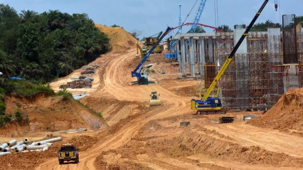 Penampakan Tol Pekanbaru-Dumai di Jalur Gajah