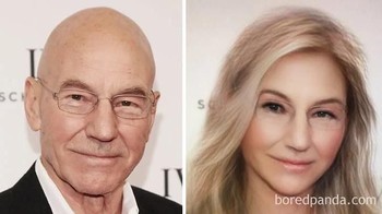 Patrick Stewart aka Prof X. Foto: Bored Panda