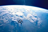 Mir, laboratorium luar angkasa milik Rusia sebelum jatuh ke Point Nemo (Nasa/BBC)
