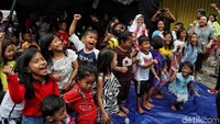 Trauma healing diikuti puluhan anak korban kebakaran.