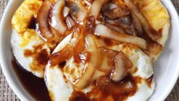 Telur ceplok saus mentega, siapa mau? Aroma gurih mentega, kecap Inggris dan bawang bombay bikin telur ceplok makin enak. Foto : Instagram @koleksiresepsj