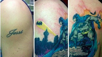Keren! Jadi full gambar Batman beraksi. (Foto: Boredpanda)