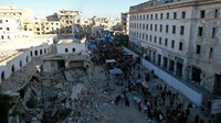 Begini penampakan udara suasana Ramadhan di Benghazi, Libya.