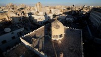 Potret sejumlah bangunan di Libya yang hancur akibat konflik berkepanjangan.