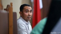 Mantan Bupati Buton, Sulawesi Tenggara, Samsu Umar Samiun kembali mengikuti sidang permohonan peninjauan kembali (PK) di Pengadlilan Tipikor, Jakarta, Kamis (16/5/2019).