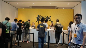 Berlokasi di Dreamland Art Center, Beijing, Rabu (15/5) detikINET jadi salah satu saksi diluncurkannya Realme X dan Realme X Lite langsung oleh Sky Li, pendiri sekaligus CEO Realme.  (Foto: detikINET/Devi Setya Lestari)